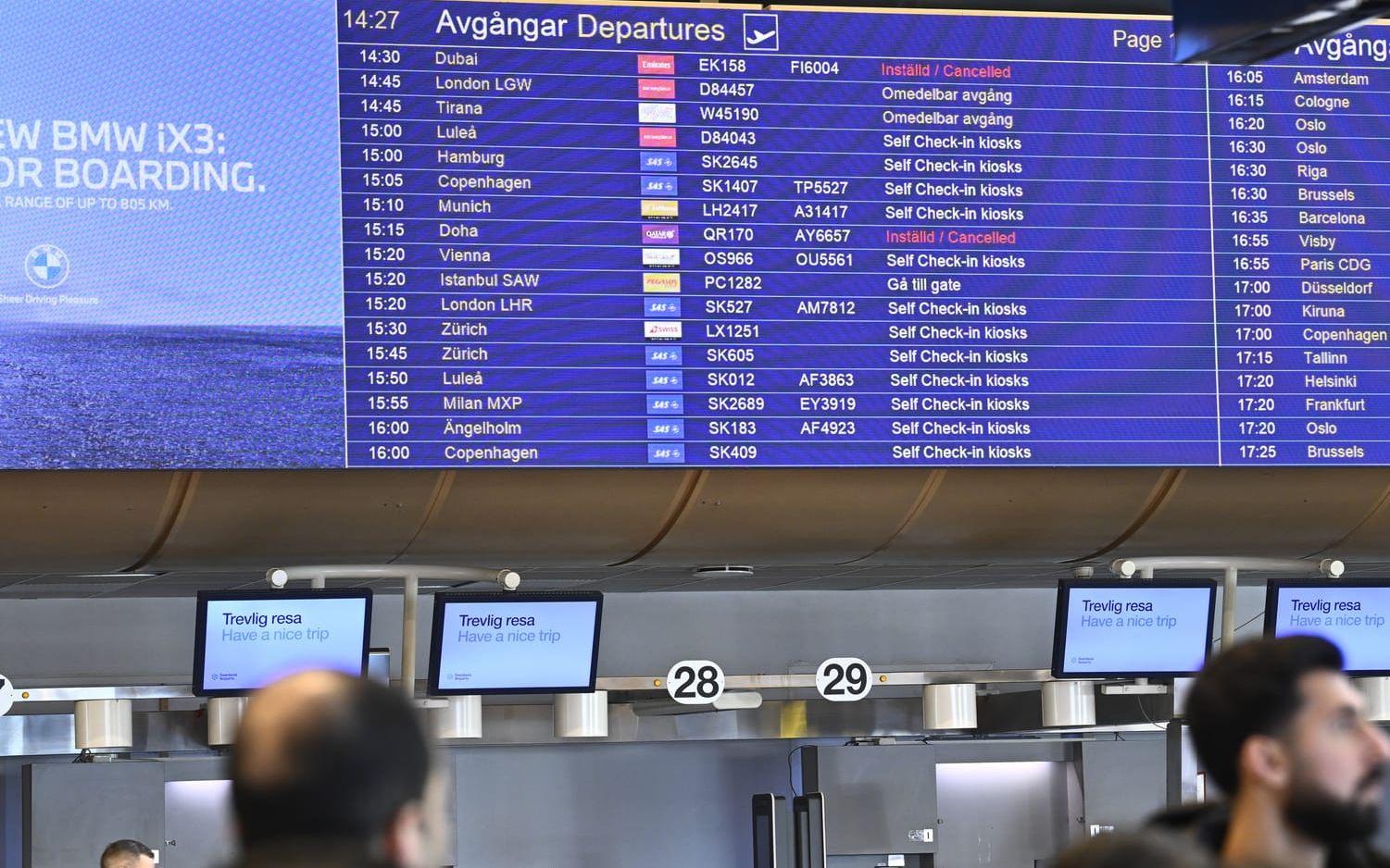 Flygandet ökade förra månaden, jämfört med i fjol. Arkivbild.