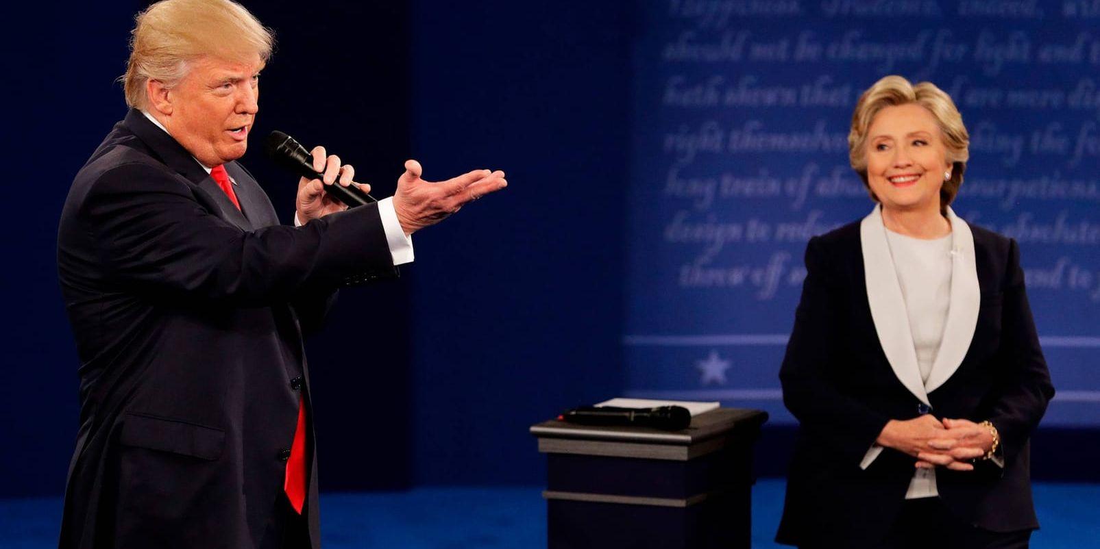 Donald Trump och Hillary Clinton drabbade samman under den andra tv-sända debatten.