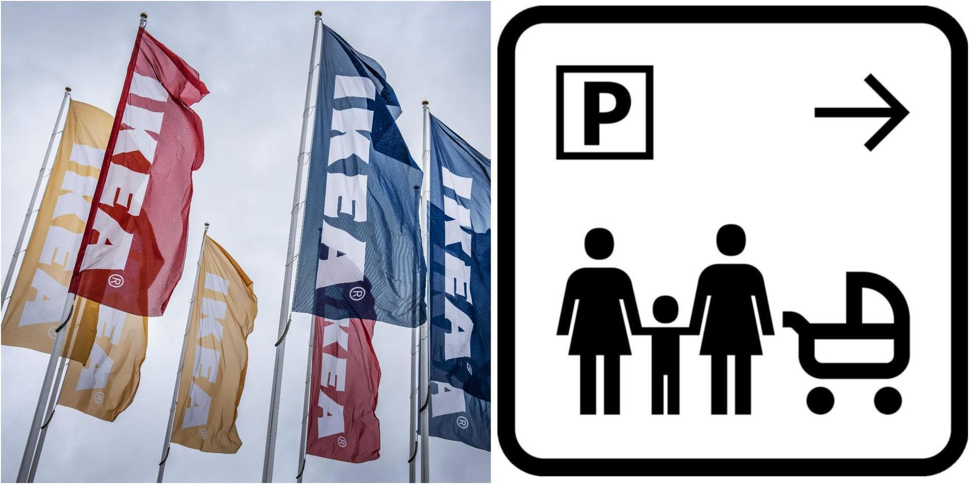 Ikea i Australien har infört skyltar med samkönade föräldrar på varuhusens parkeringsplatser.