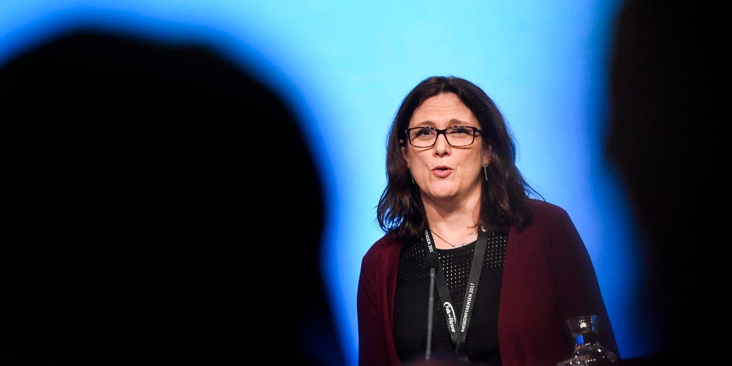 EU:s handelskommissionär Cecilia Malmström (FP). Arkivfoto.
