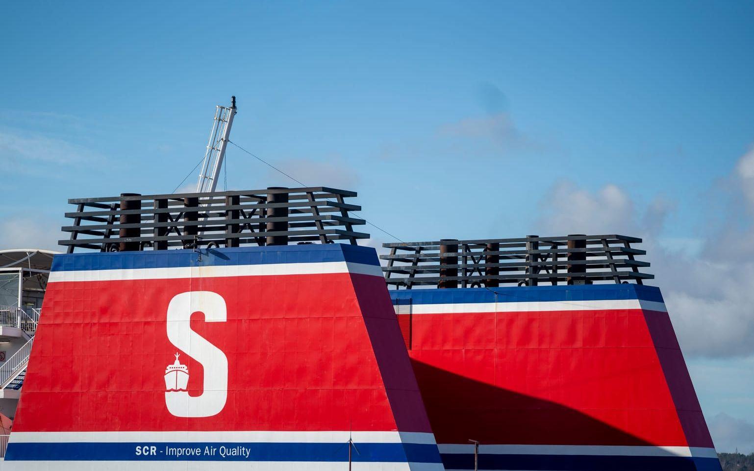 Stena Lines båda färjor Jutlandica och Danica på rutten Göteborg–Fredrikshamn drabbades av flera timmars förseningar natten till lördagen när stormen fick ett stort fartyg att slita sig i hamnen i Fredrikshamn. Arkivbild.