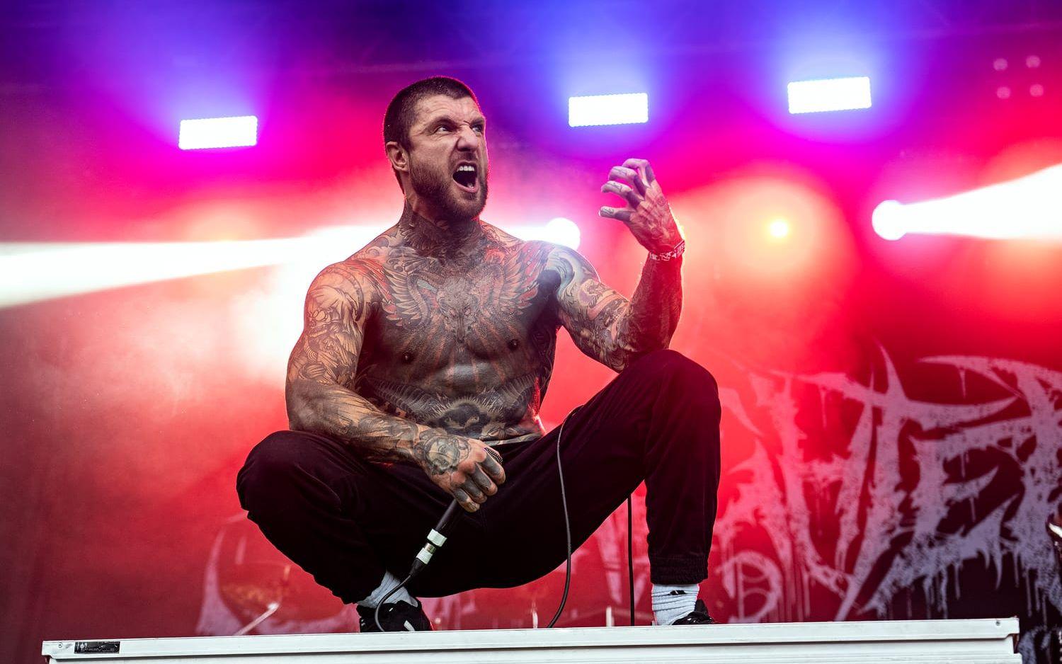 Aleksandr "Alex Terrible" Sjikolaj i Slaughter To Prevail, som spelar i Stockholm på fredagen.