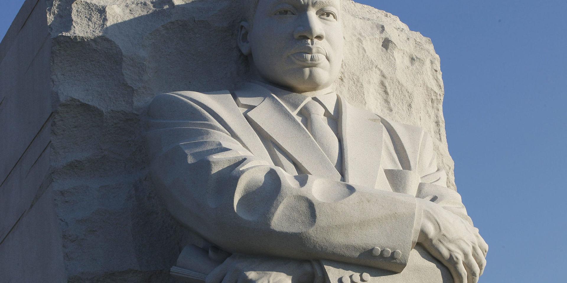 En bild på Martin Luther King, Jr. Memorial i Washington. Martin Luther King var noga med att understryka att demokratin alltid måste vara inkluderande.
