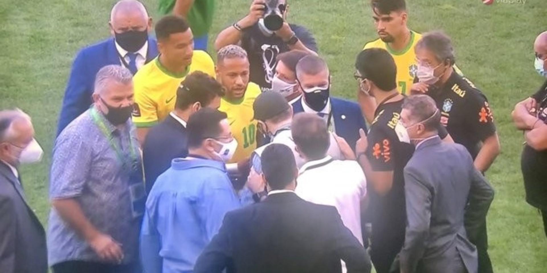 VM-kvalmatchen mellan Brasilien och Argentina avbryts – på grund av coronarestriktioner. Foto: Viaplay. 