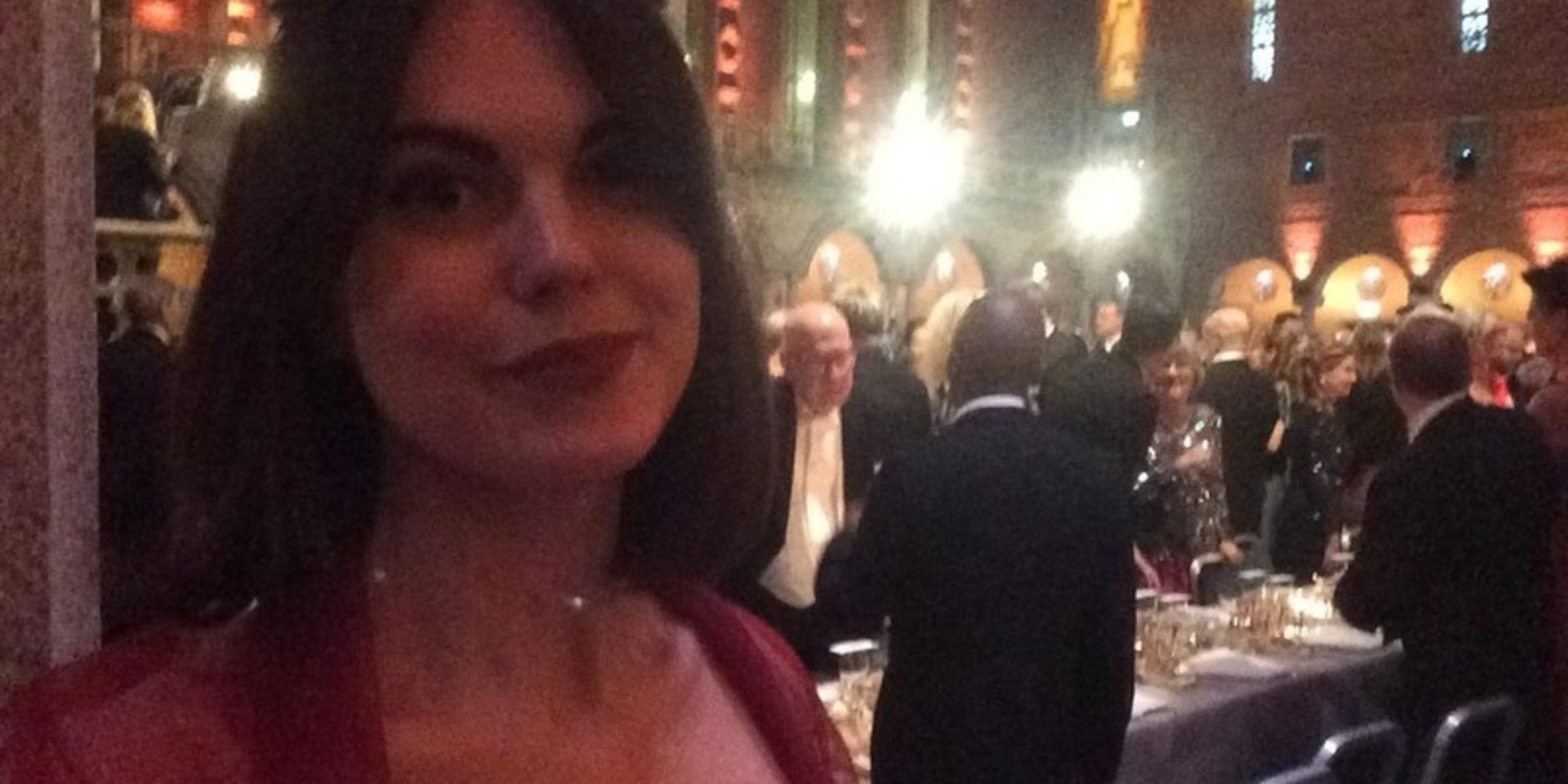 GP:s reporter Michaela Karléns selfie från Blå hallen.