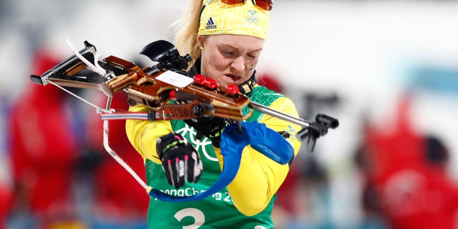 Mona Brorsson sköt bort Sverige i mixedstafetten i OS. Några dagar senare fick hon sin revansch – och OS-medalj – när svenskorna kom tvåa i damstafetten. Arkivbild.