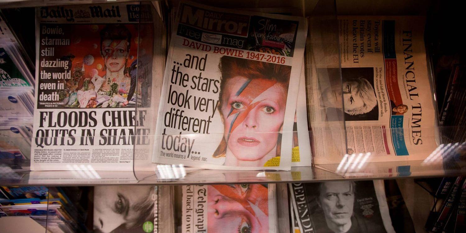 Världen chockas när budet om David Bowies död kommer i januari. Arkivbild.