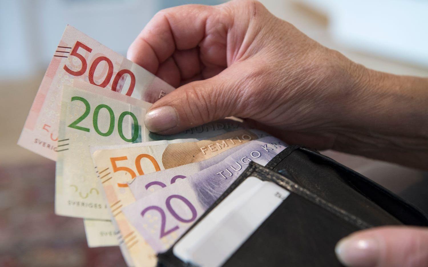 Finansinspektionen rekommenderar alla att ha kontanter som täcker en veckas normalförbrukning. Arkivbild.