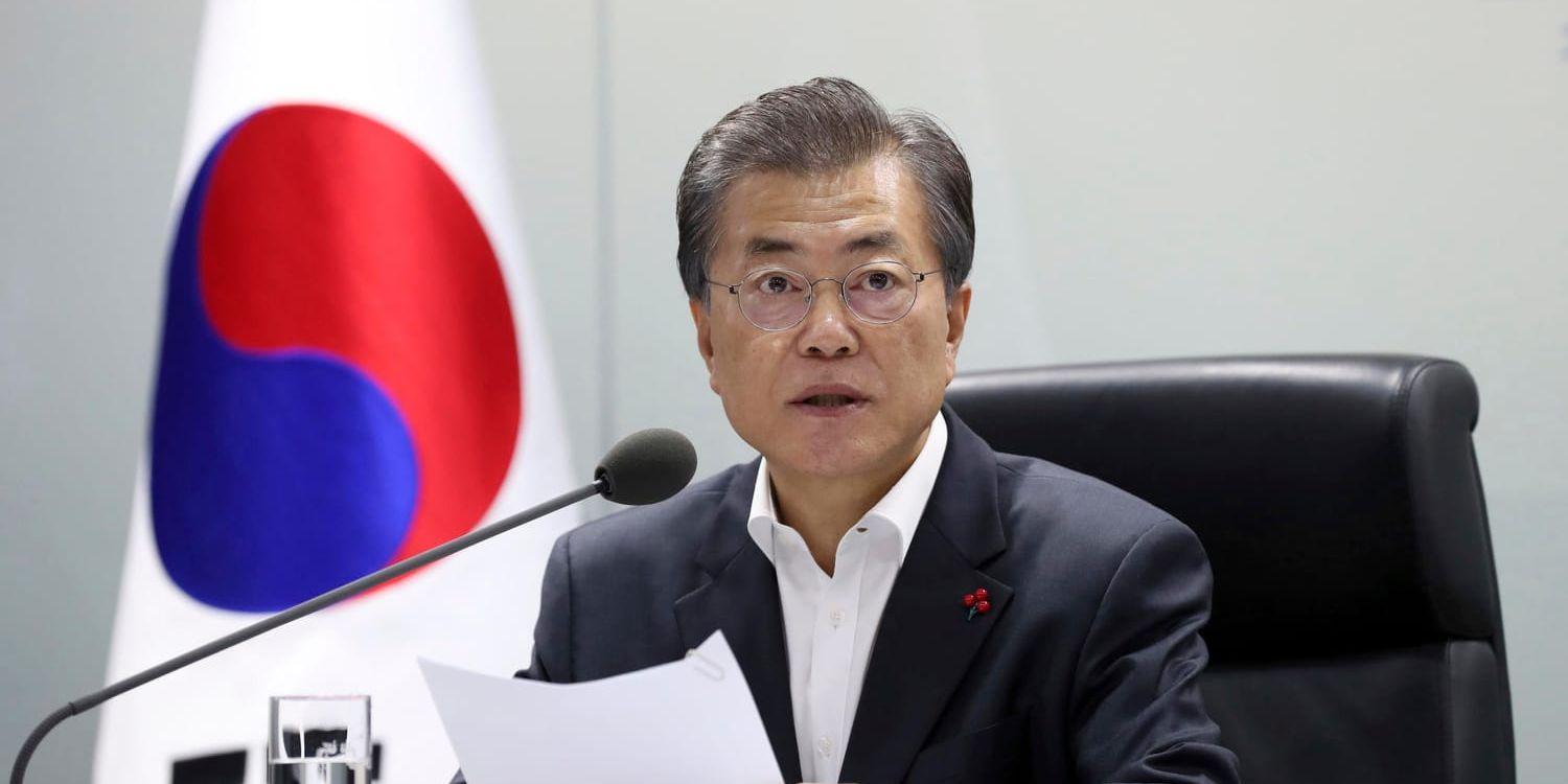 Sydkoreas president Moon Jae-in. Arkivbild.