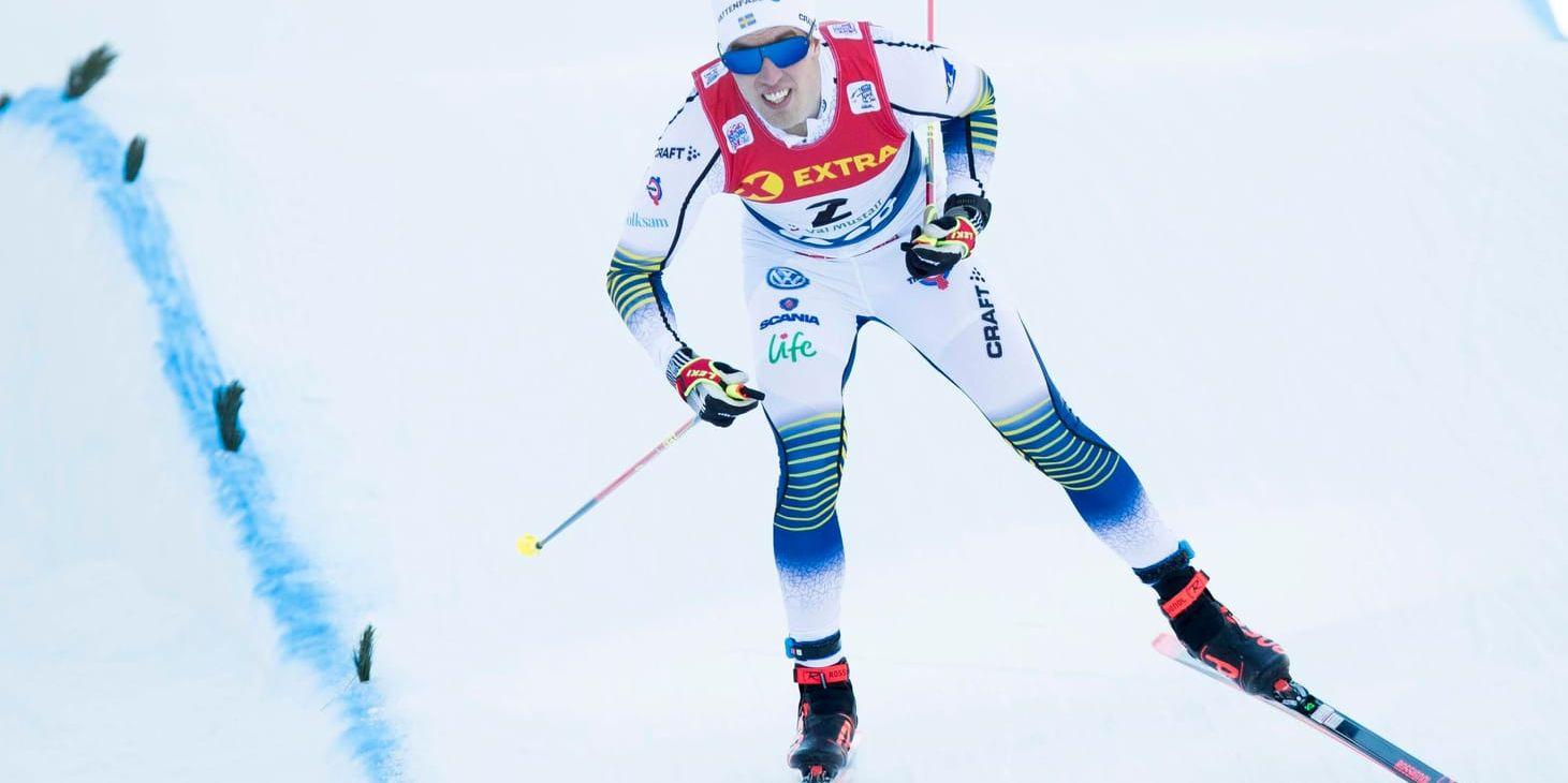 Calle Halfvarsson slogs ut i kvartsfinalen i sprinten i Val Müstair.