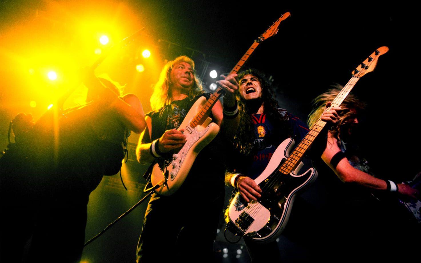 Iron Maiden är en ständigt återkommande gäst i Göteborg och har spelat många gånger i Scandinavium. Här under spelningen 1999. BILD: Måns Langhjelm