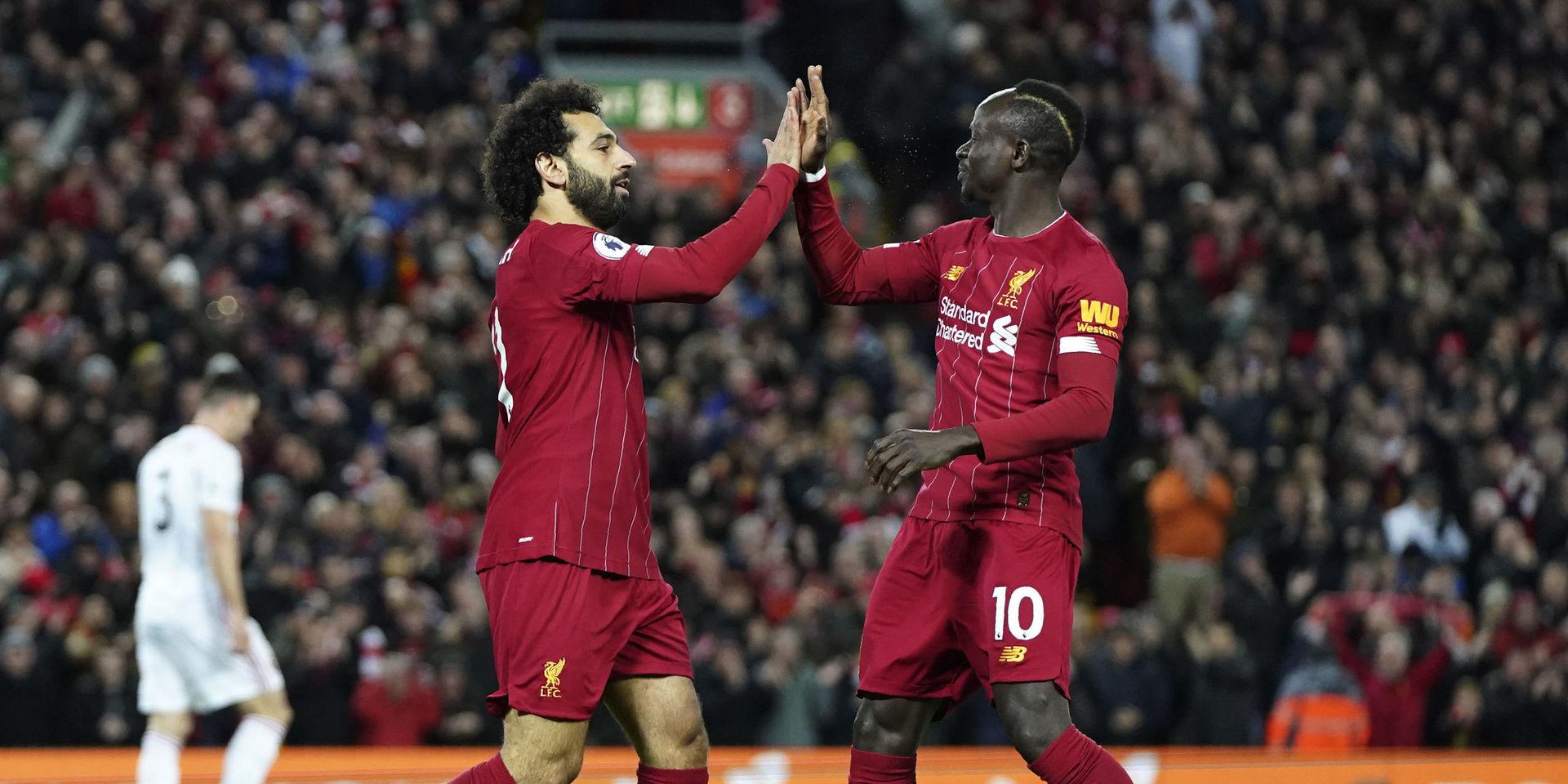 Egyptiern Mohamed Salah och senegalesen Sadio Mané är två av Liverpools största stjärnor. Men efter brexit kan det bli färre utländska stjärnor i Premier league. Arkivbild.