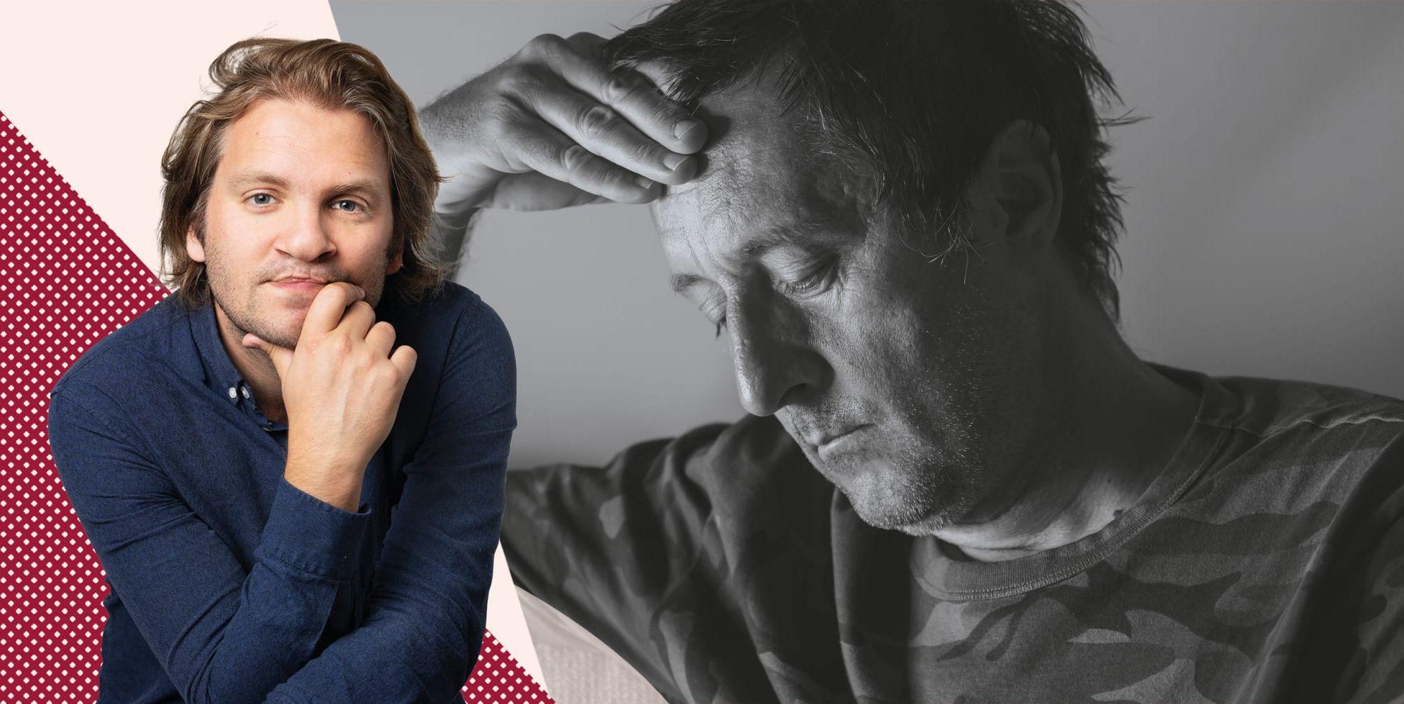 Piauger och en ledsen man