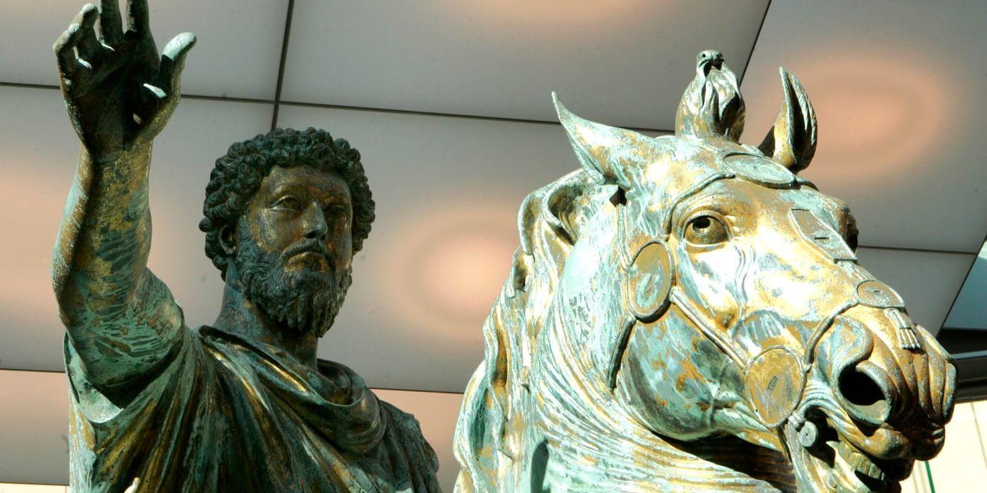 Den romerske kejsaren Marcus Aurelius följde i de grekiska stoikernas spår. (AP Photo/Pier Paolo Cito)