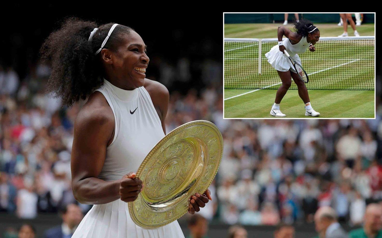 På gräset i Wimbledon har hon vunnit sju gånger! 2002, 2003, 2009, 2010, 2012, 2015 och 2016. Vi blir inte förvånade om hon vinner i år också. Foto: Bildbyrån