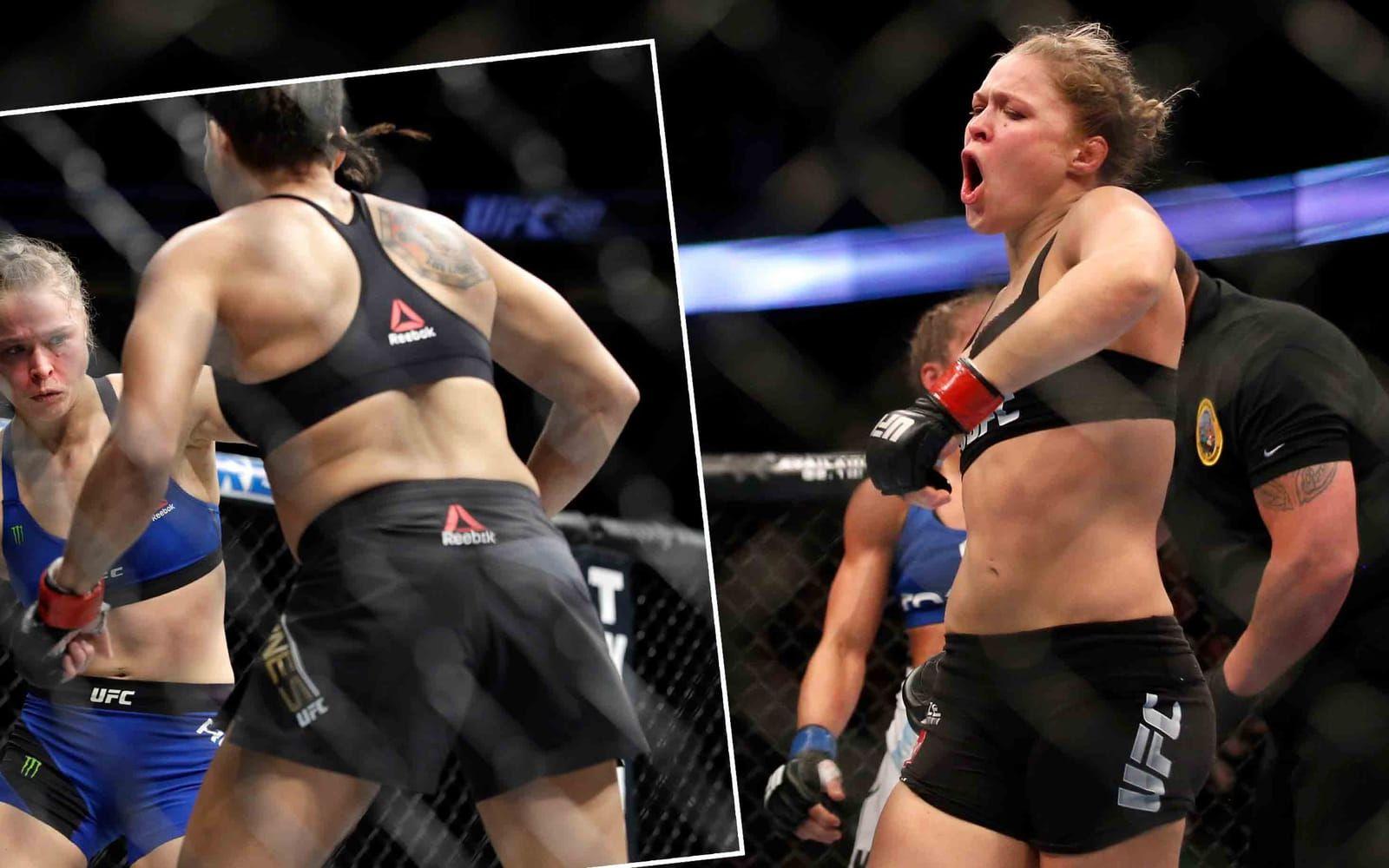Rousey gick sedan huvudmatchen på <strong>UFC 157,</strong> där hon besegrade Liz Carmouche. Foto: TT