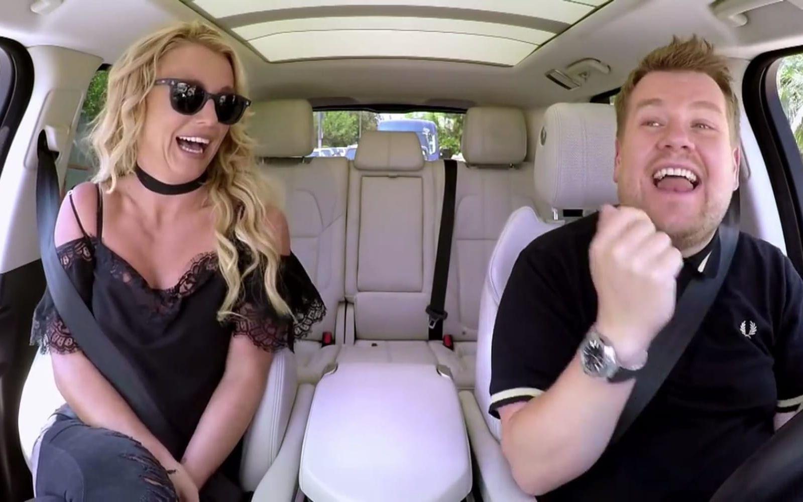 Britney Spears i Carpool karaoke. BILD: Stella pictures