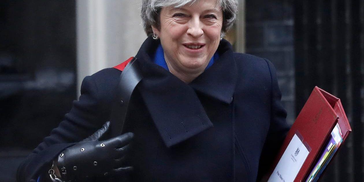 Storbritanniens premiärminister Theresa May hoppas nog på ett 2018 med färre bekymmer. Arkivbild.