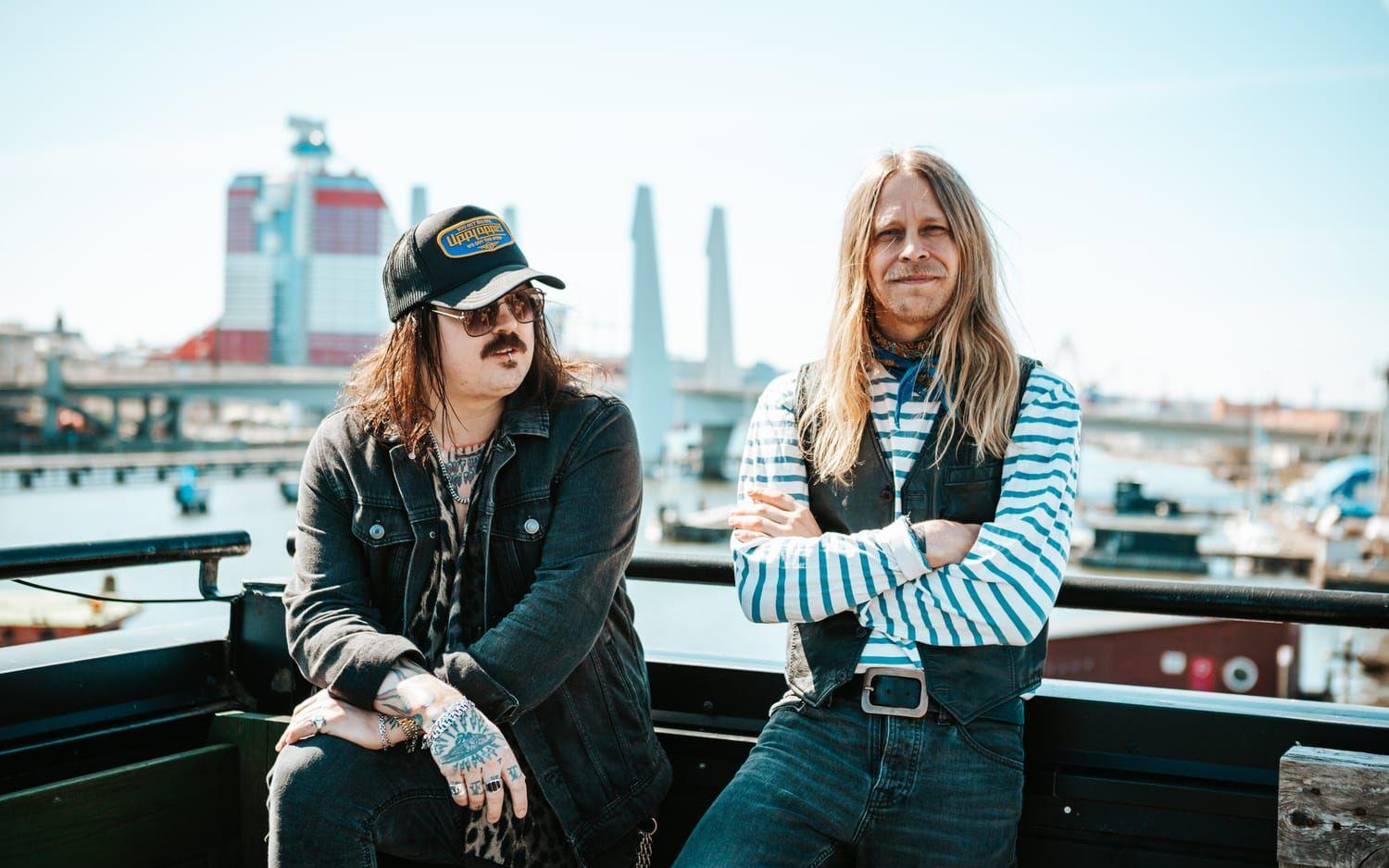 Max Andersson och Rickard Höök på Palazzots terrass.