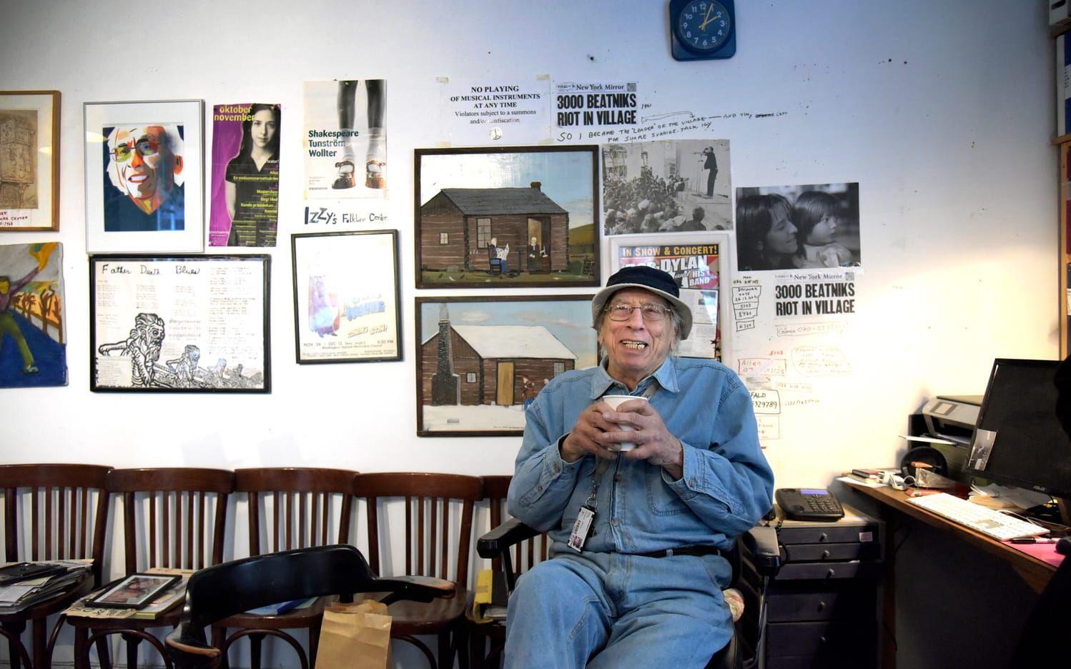 Izzy Young dog 2019 några månader efter att hans affär och konsertlokal Folklore centrum hade stängt. på 1960-talet drev han den i New York där han arrangerade Bob Dylans första konsert i Carnegie Hall. Arkivbild.