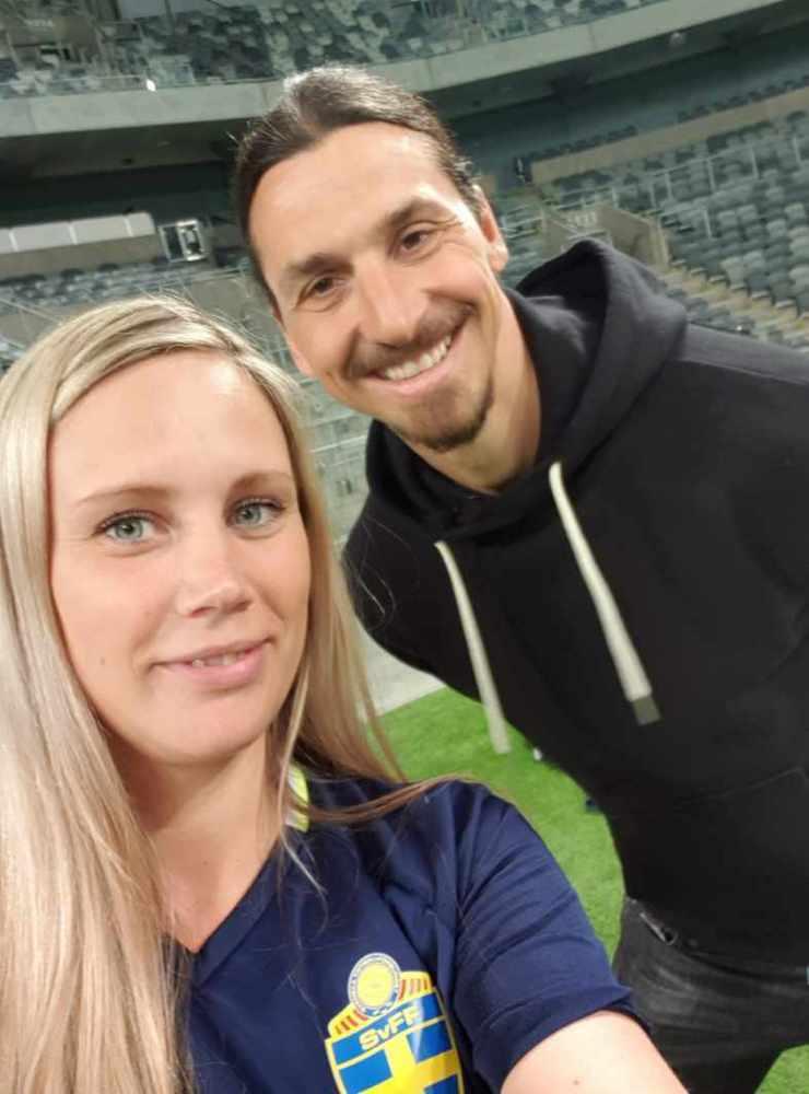 Sofie Nehvonen och Zlatan Ibrahimovic. 