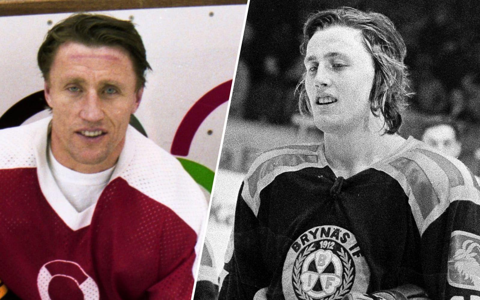 Torontolegendaren Börje Salming. Bilden till vänster är hämtad från OS-uppladdningen 1992, den till höger är från 1973. Foto: Bildbyrån