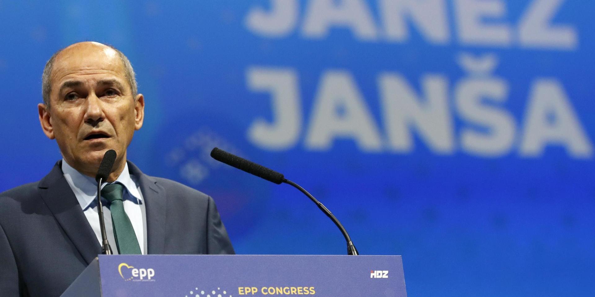 Janez Jansa, partiledare för Sloveniens största parti (SDS), nominerades under onsdagen till Sloveniens nye premiärminister. Arkivbild. 