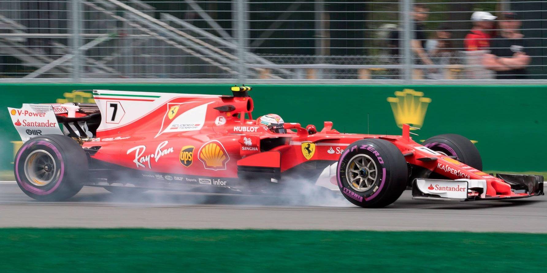 Ferraris förare Kimi Räikkönen under Kanadas GP.