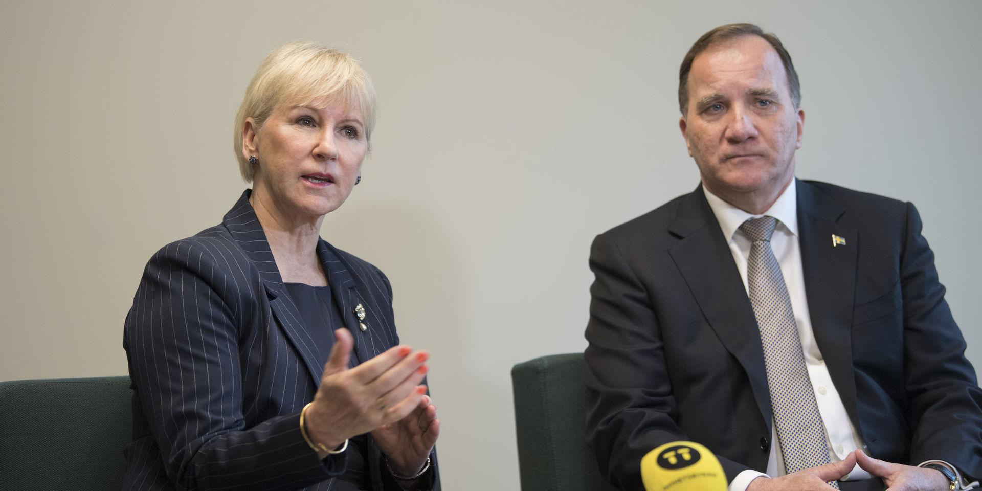 Margot Wallström (S) tillsammans med statsminister Stefan Löfven (S).