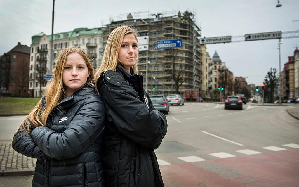 Savannah Levin och Sarah Teegarden har varit i Göteborg i en månad respektive en vecka. Bild:Bildbyrån