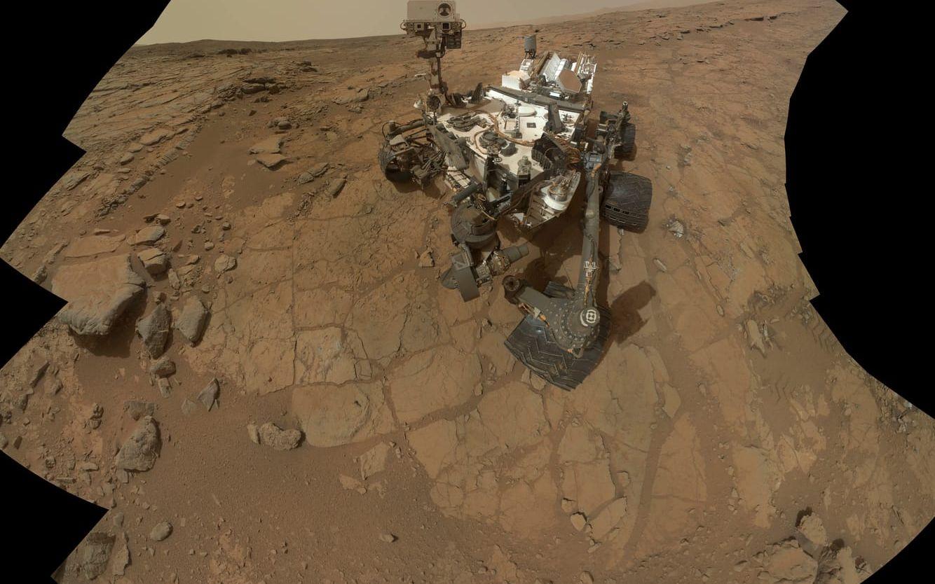 Nasas strövare Curiosity på Mars yta, i ett självporträtt som togs 2013.