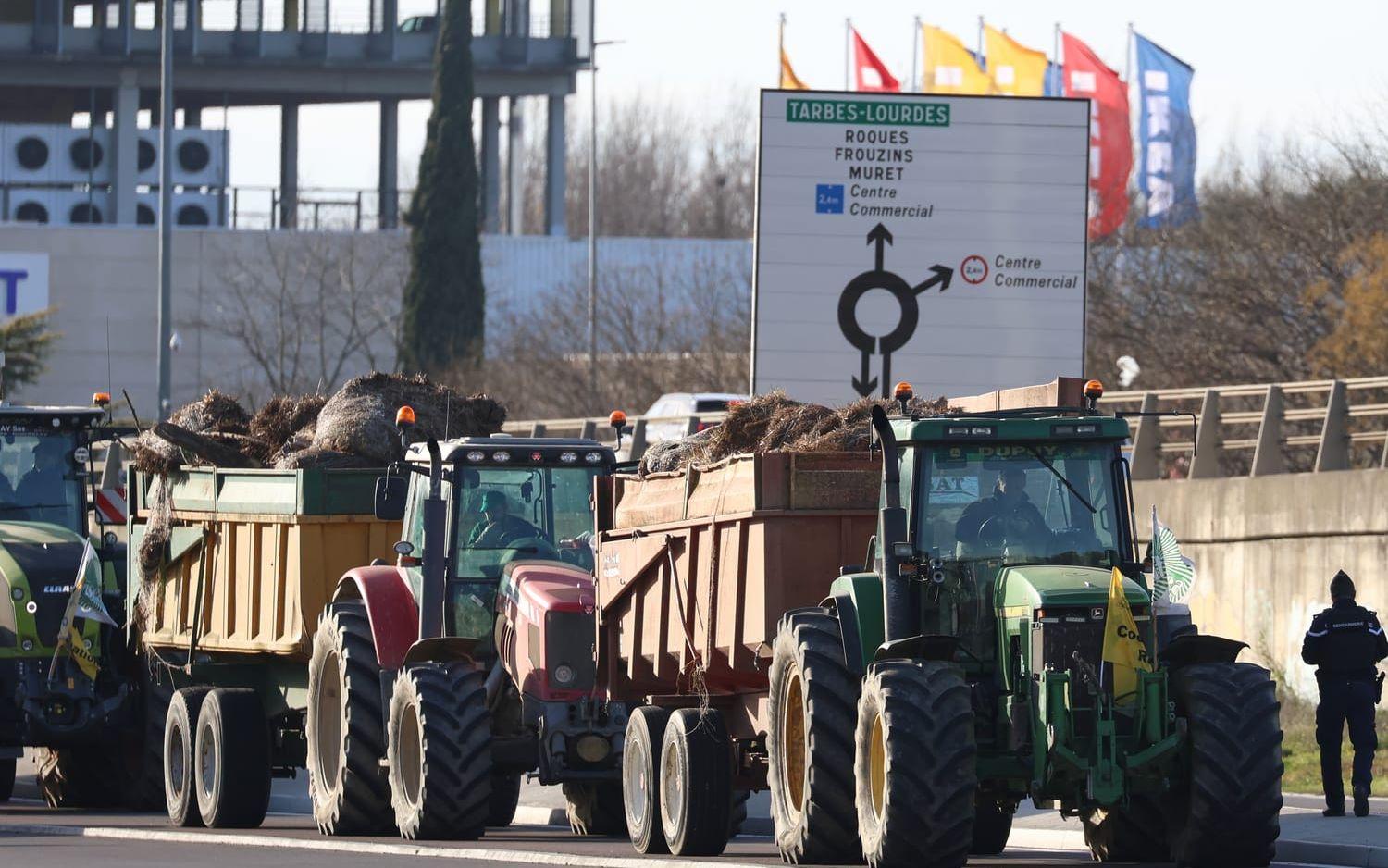 Franska bönder i protest mot Mercosur-avtalet. Arkivbild