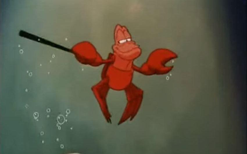...han gör även rösten till krabban Sebastian i "Den lilla sjöjungfrun". Foto: Youtube/Skärmdump.
