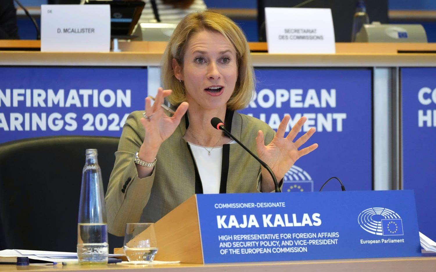 Estlands förra premiärminister Kaja Kallas väntas ta över som EU:s nya utrikeschef från den 1 december. Arkivfoto.