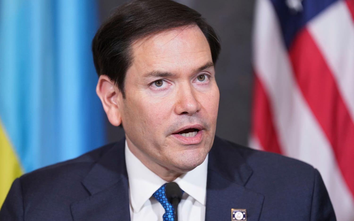 USA;s utrikesminister Marco Rubio. Bild från föra veckan.
