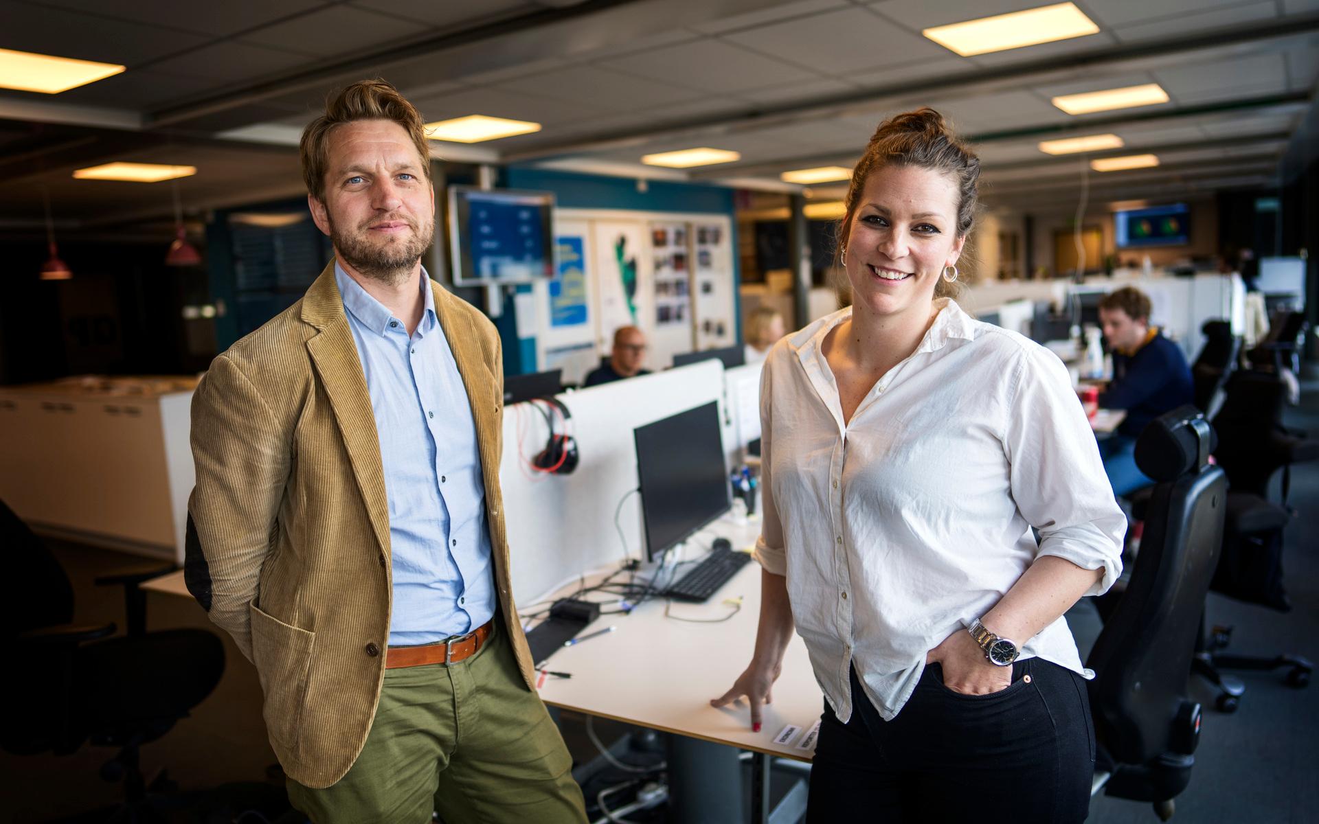 GP:s chefredaktör Christofer Ahlqvist och nyhetschef Maya Dahlén.