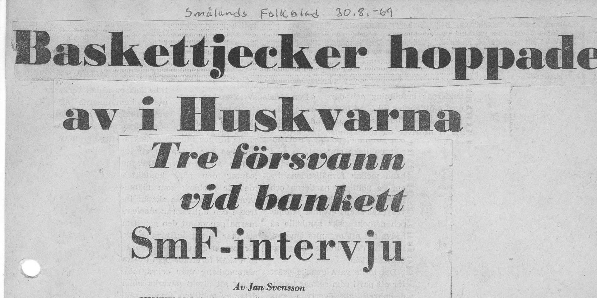När Freddy Mravec och två av hans lagkamrater från Inter Bratislava hoppade av under ett utbyte i Huskvarna i augusti 1969, väckte det stor uppmärksamhet. Tidningsklippet är hämtat från Smålands Folkblad.