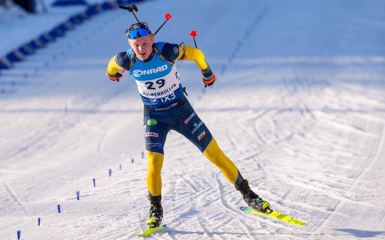 Philip Lindkvist Fløtten under världscupen i Holmenkollen i mars.