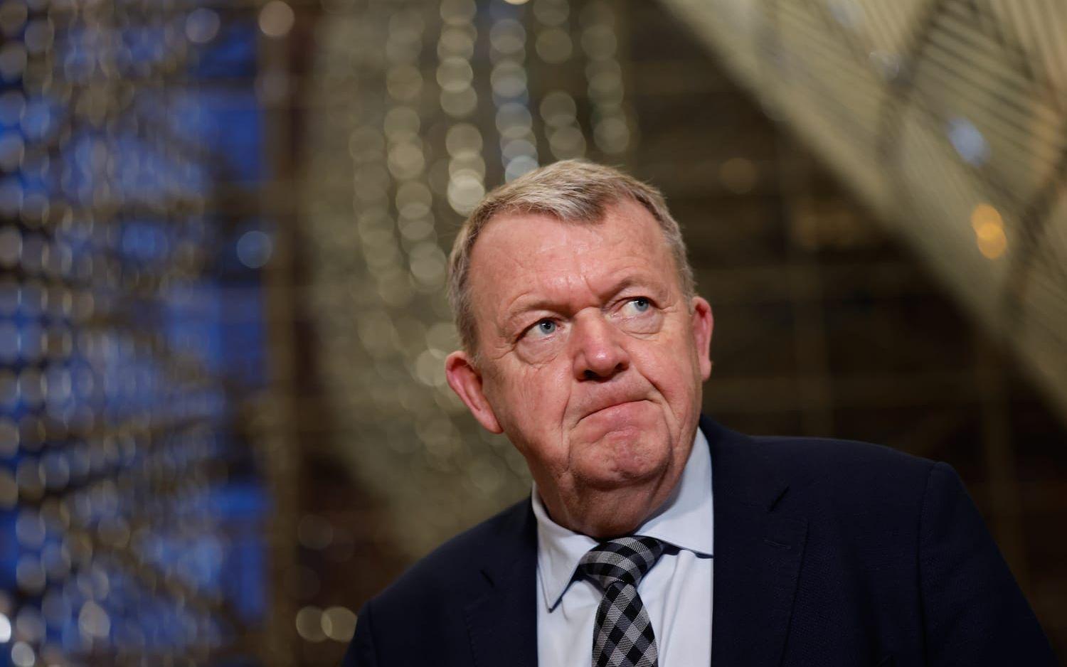 Danmarks utrikesminister Lars Løkke Rasmussen i Bryssel vid torsdagens ministermöte.