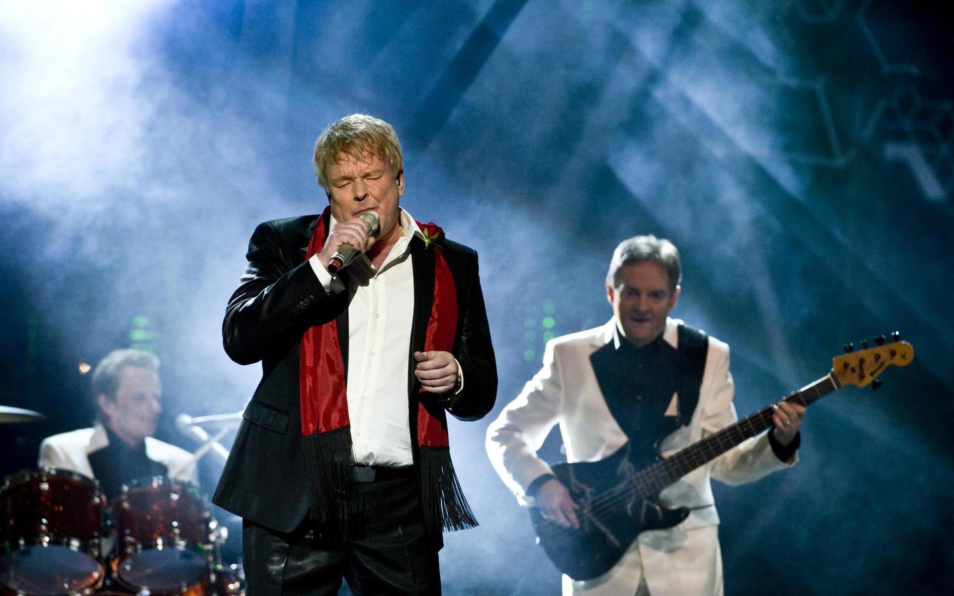 Thorleifs framträder vid genrepet i deltävling 4 i Melodifestivalen 2009 i Malmö arena.