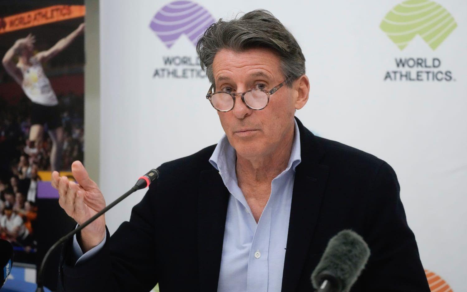 Sebastian Coe, ordförande i World Athletics. Arkivbild.