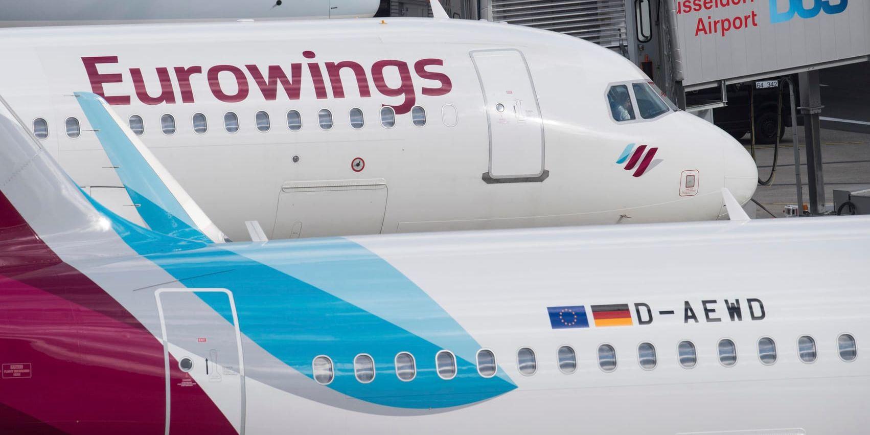 Eurowings ska enligt ägarens omställningsprogram dra ned kostnaderna med 15 procent till 2022 för att bli lönsamt. Arkivbild