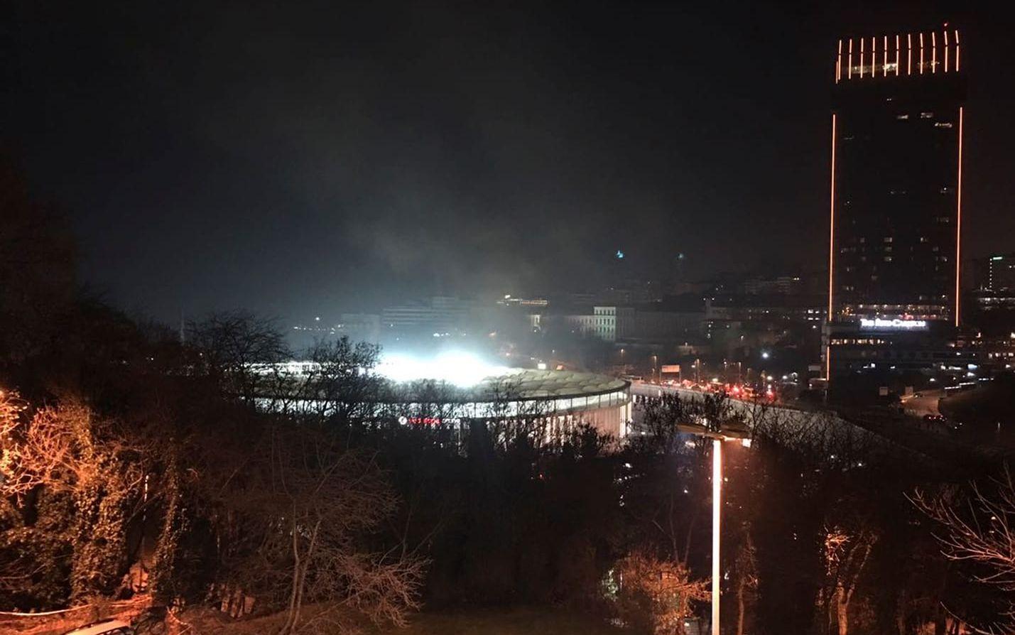 Explosionerna detonerade utanför Besiktas hemmaarena, Vodafone Stadium. BIld: TT