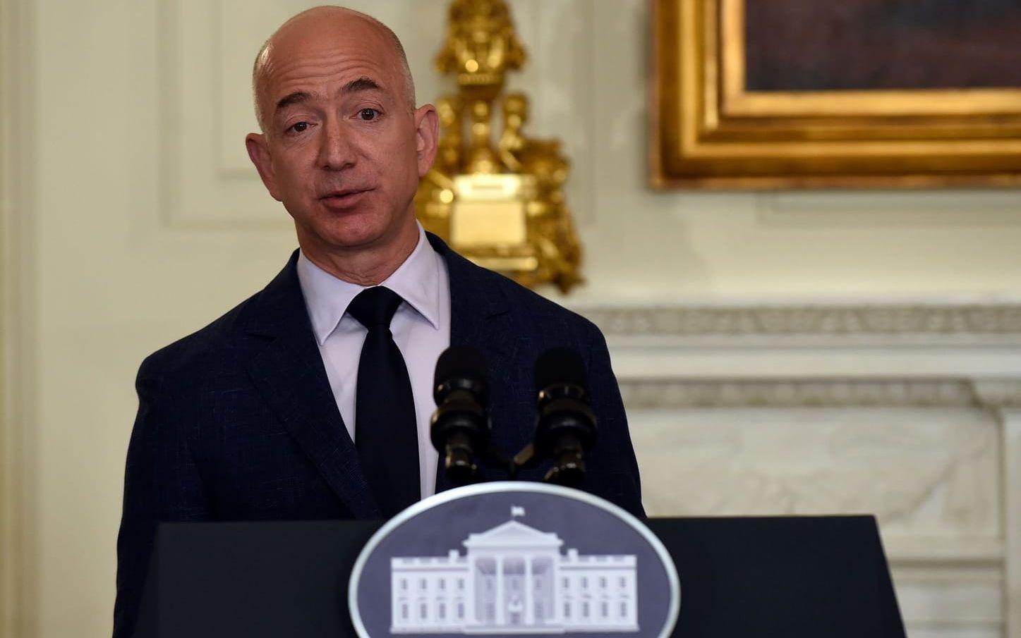 Jeff Bezos ligger på plats fem på Forbes lista. Bild: TT.