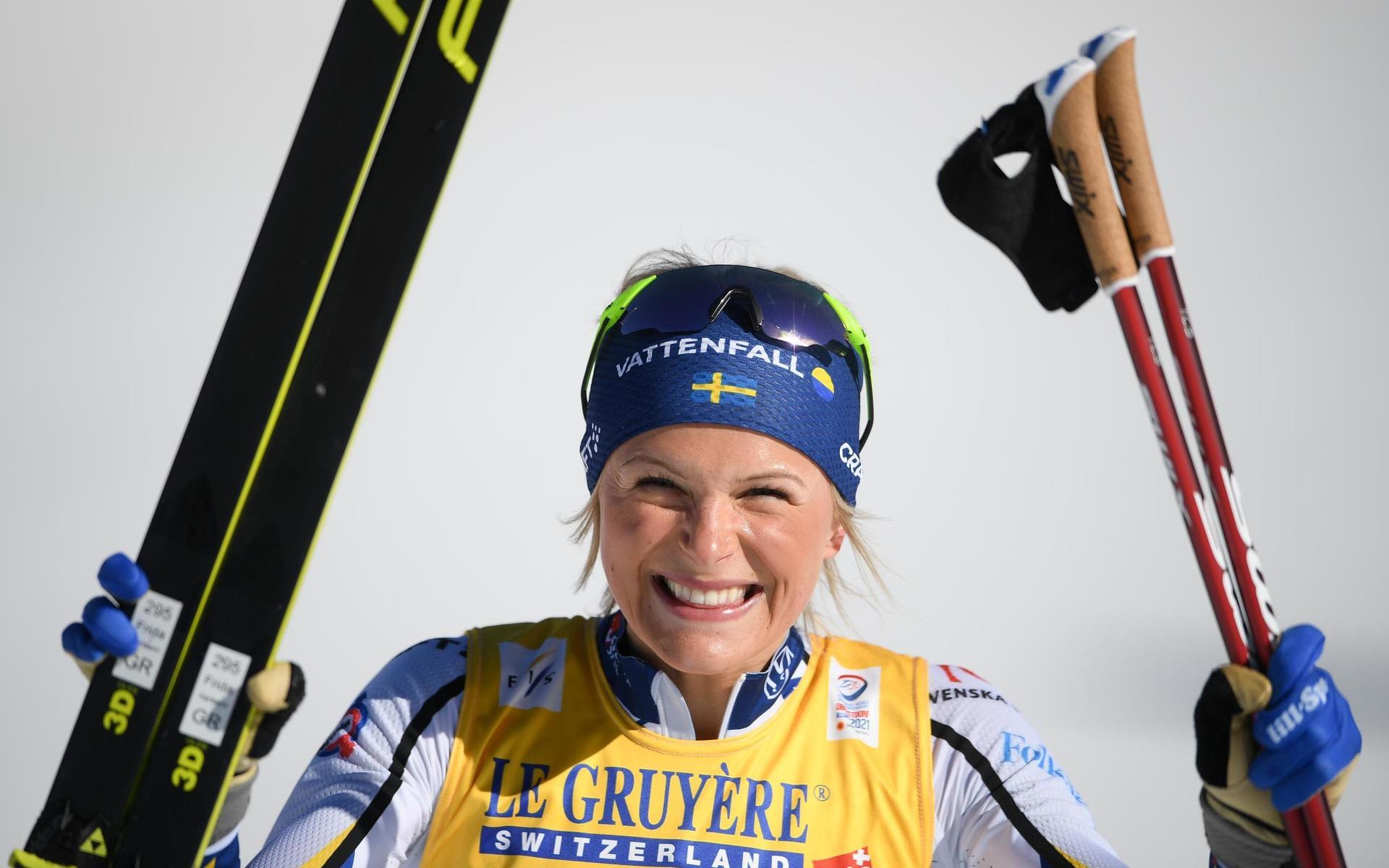 Frida Karlsson är den som ska avsluta för Sverige. 