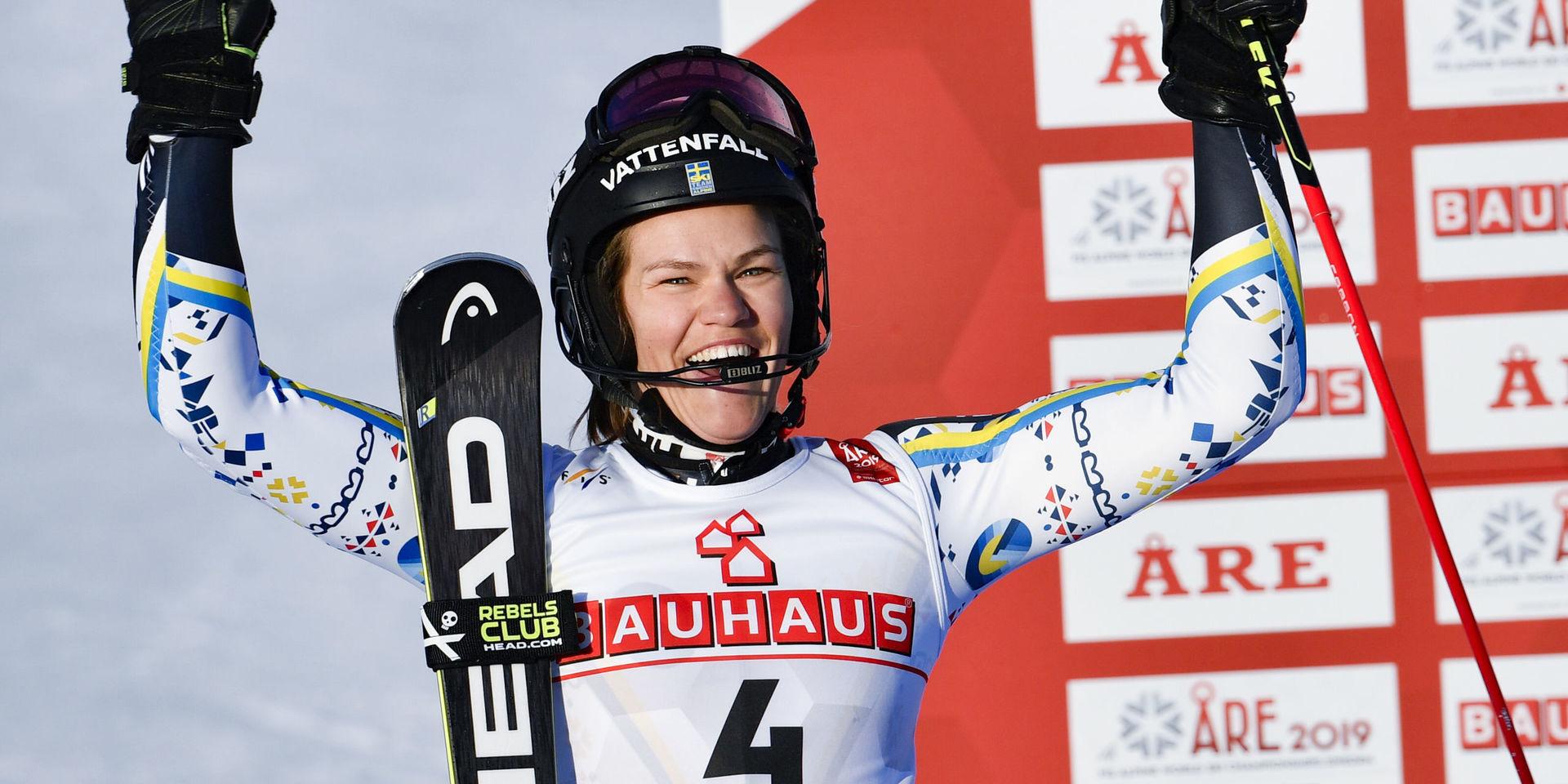 Anna Swenn Larsson tog VM-silver i Åre i vintras, endast slagen av Mikaela Shiffrin. Den här säsongen hoppas hon kunna ge amerikanskan en match. Arkivbild.