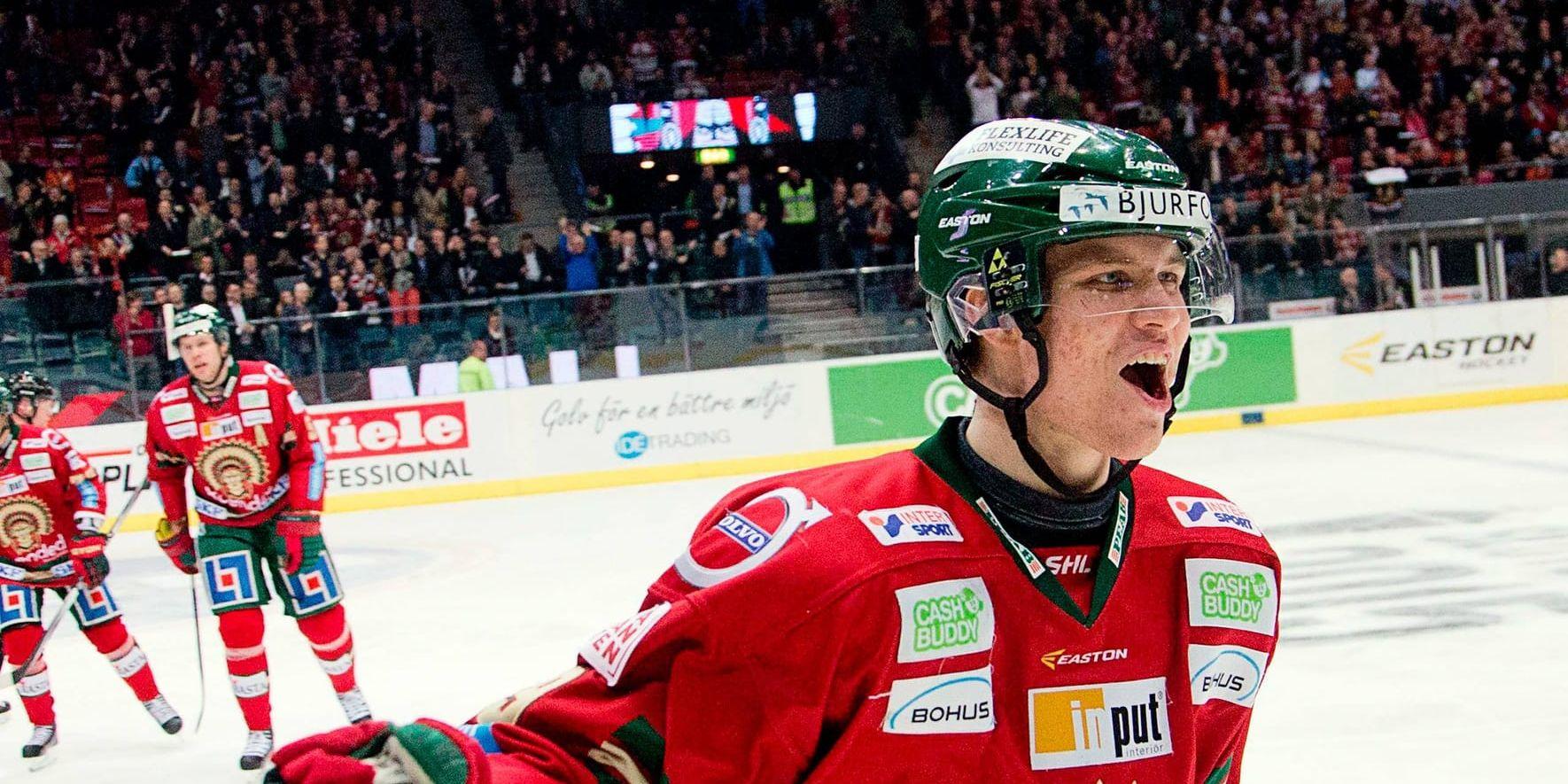 Max Görtz, här i Frölundatröja, återvänder till Sverige för att spela hockey med Malmö. Arkivbild.