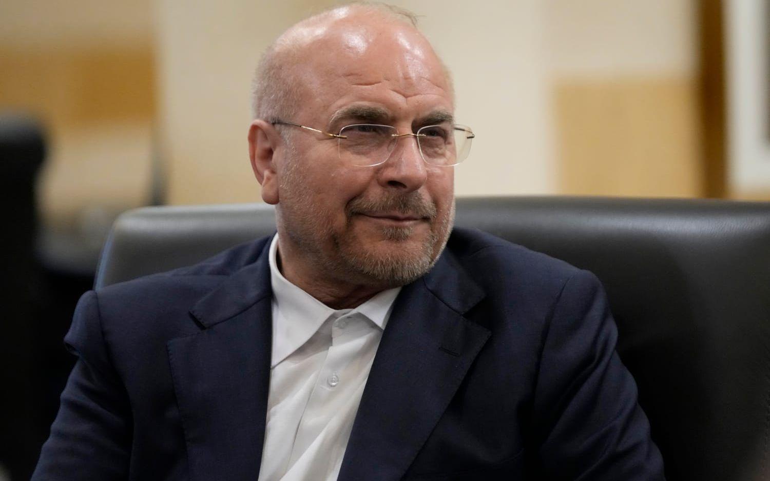 Mohammad Bagher Ghalibaf, talman i det iranska parlamentet. Arkivbild.