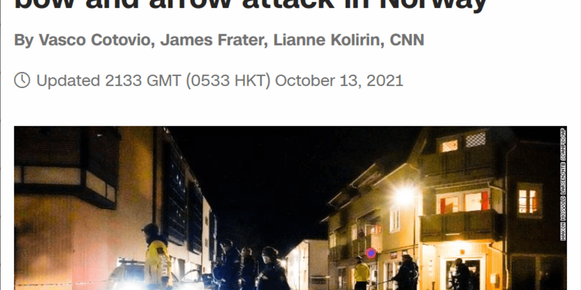 CNN, Al Jazeera, och The Guardian är några av de internationella medier som rapporterat om pilbågsattacken i Kongsberg.