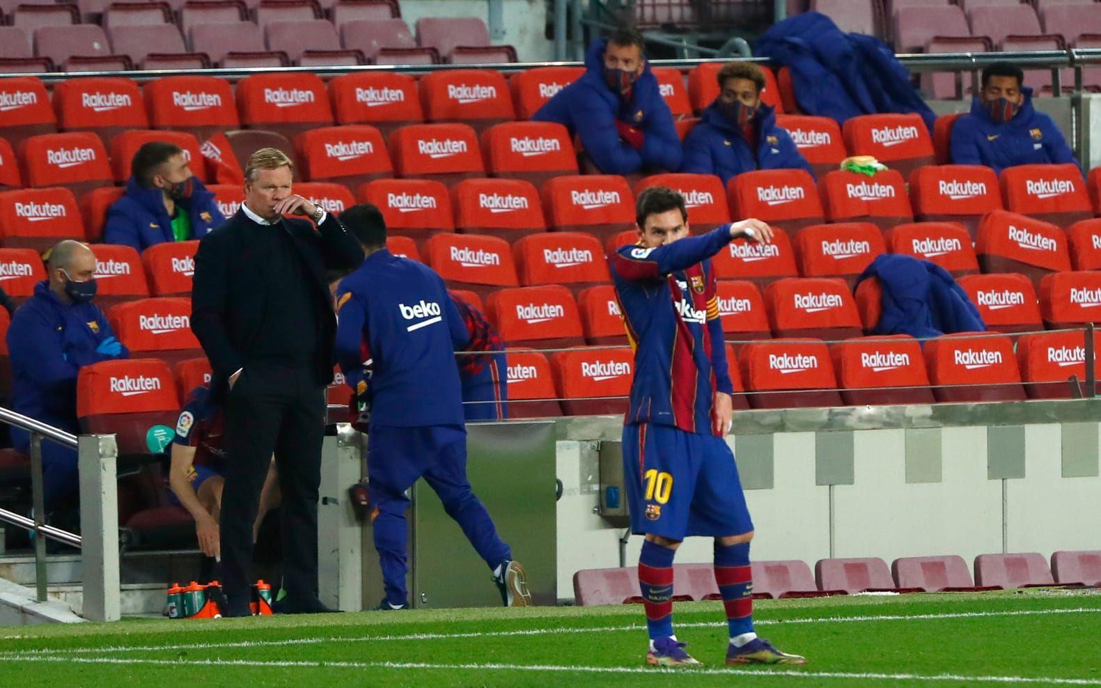 Koeman och Messi under fjolårssäsongen i Barcelona.